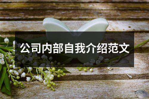 公司內(nèi)部自我介紹范文