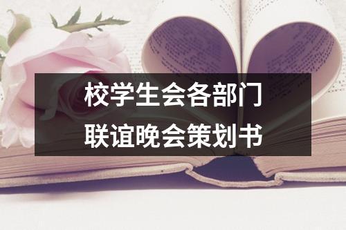 校學生會各部門聯誼晚會策劃書