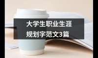 大學(xué)生職業(yè)生涯規(guī)劃字范文3篇