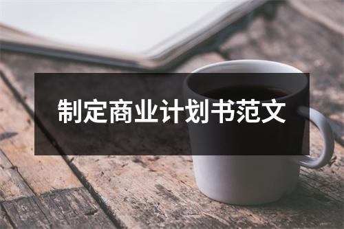 制定商業(yè)計(jì)劃書范文