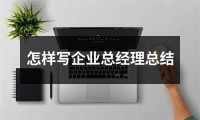 關于怎樣寫企業總經理總結（精選10篇）