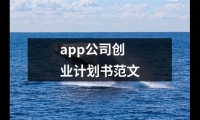 關于app公司創業計劃書范文（共14篇）