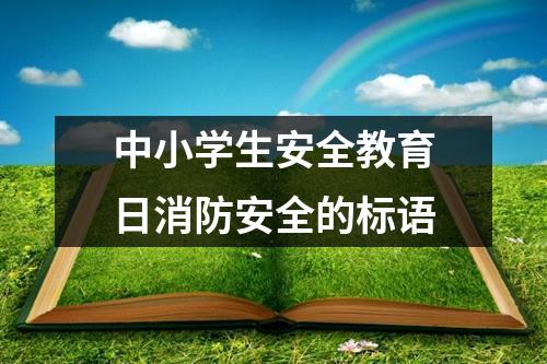 中小學生安全教育日消防安全的標語