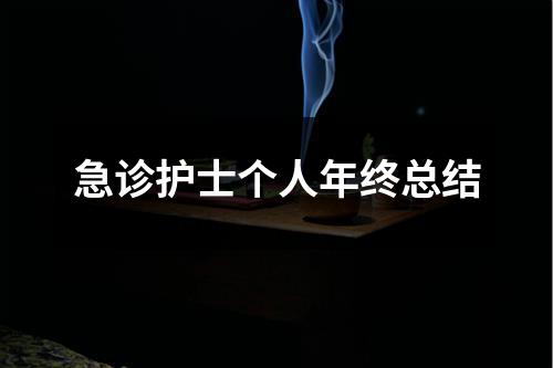 急診護士個人年終總結(jié)