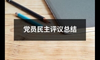 關于黨員民主評議總結