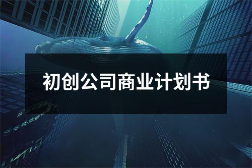 初創公司商業計劃書