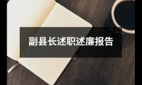 關于副縣長述職述廉報告