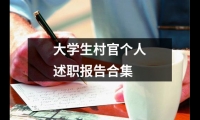 關于大學生村官個人述職報告合集