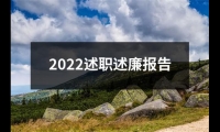 關于2022述職述廉報告