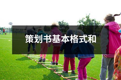 策劃書基本格式和