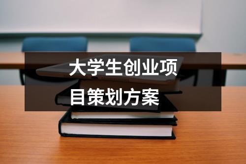 大學生創業項目策劃方案