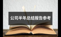 關于公司半年總結報告參考（共16篇）