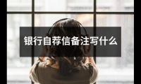 關于銀行自薦信備注寫什么（共16篇）