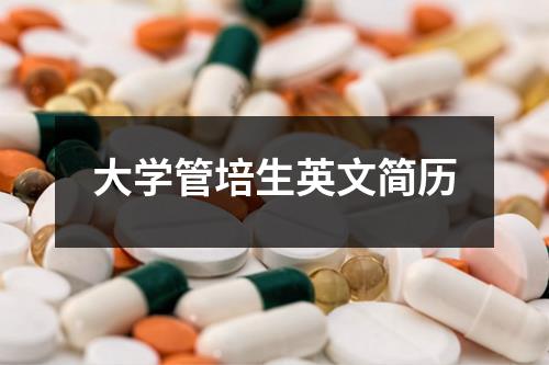 大學管培生英文簡歷