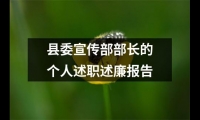 關于縣委宣傳部部長的個人述職述廉報告