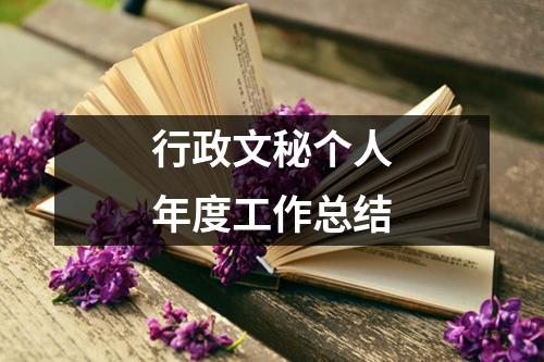 行政文秘個(gè)人年度工作總結(jié)