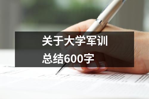 關于大學軍訓總結600字