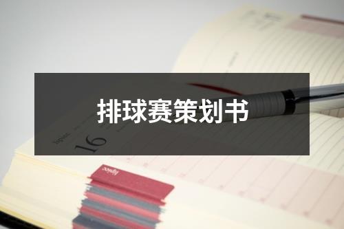 排球賽策劃書