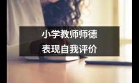 關于小學教師師德表現自我評價