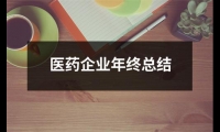 關于醫藥企業年終總結（共4篇）