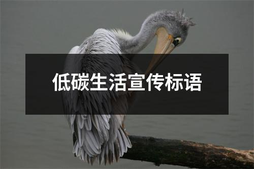 低碳生活宣傳標(biāo)語