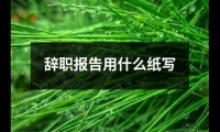 關于辭職報告用什么紙寫（共12篇）