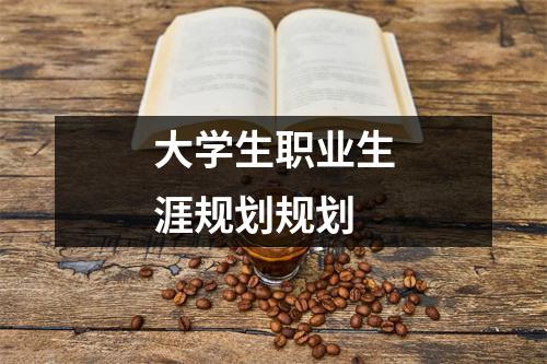 大學生職業(yè)生涯規(guī)劃規(guī)劃