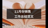 關于11月份銷售工作總結范文