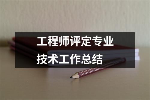 工程師評定專業技術工作總結