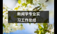 關(guān)于新聞學(xué)專業(yè)實(shí)習(xí)工作總結(jié)