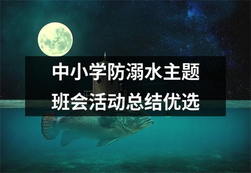 中小學防溺水主題班會活動總結優選