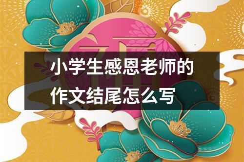 小學生感恩老師的作文結(jié)尾怎么寫