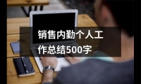 關于銷售內勤個人工作總結500字