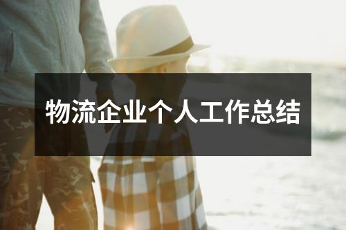 物流企業個人工作總結