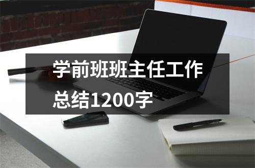 學前班班主任工作總結1200字